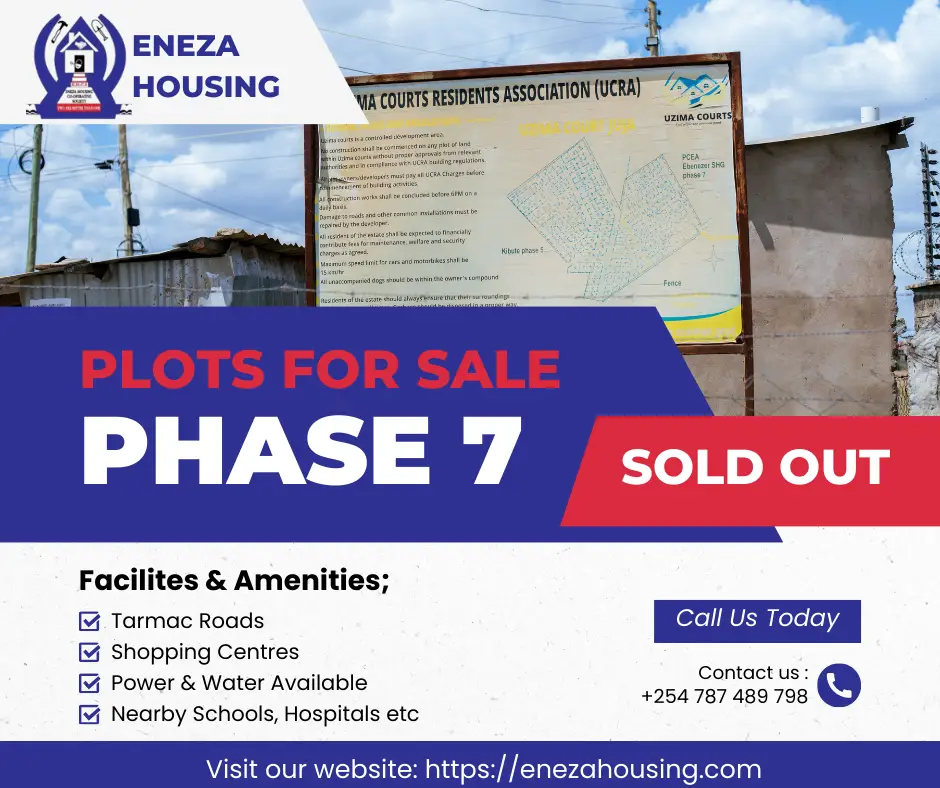 PLOTS FOR SALE - PHASE 7 UZIMA COURT